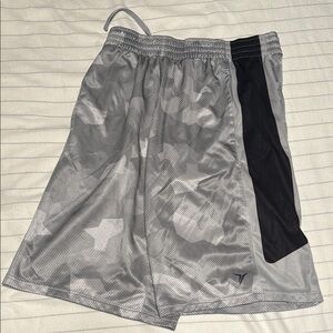 Gray and Black Men's Athletic Shorts